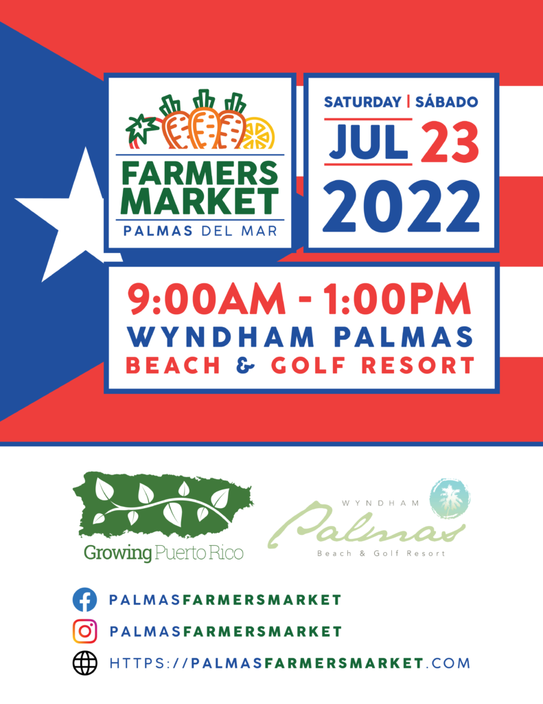 Palmas Farmers Market 2022 July 23 event flyer
