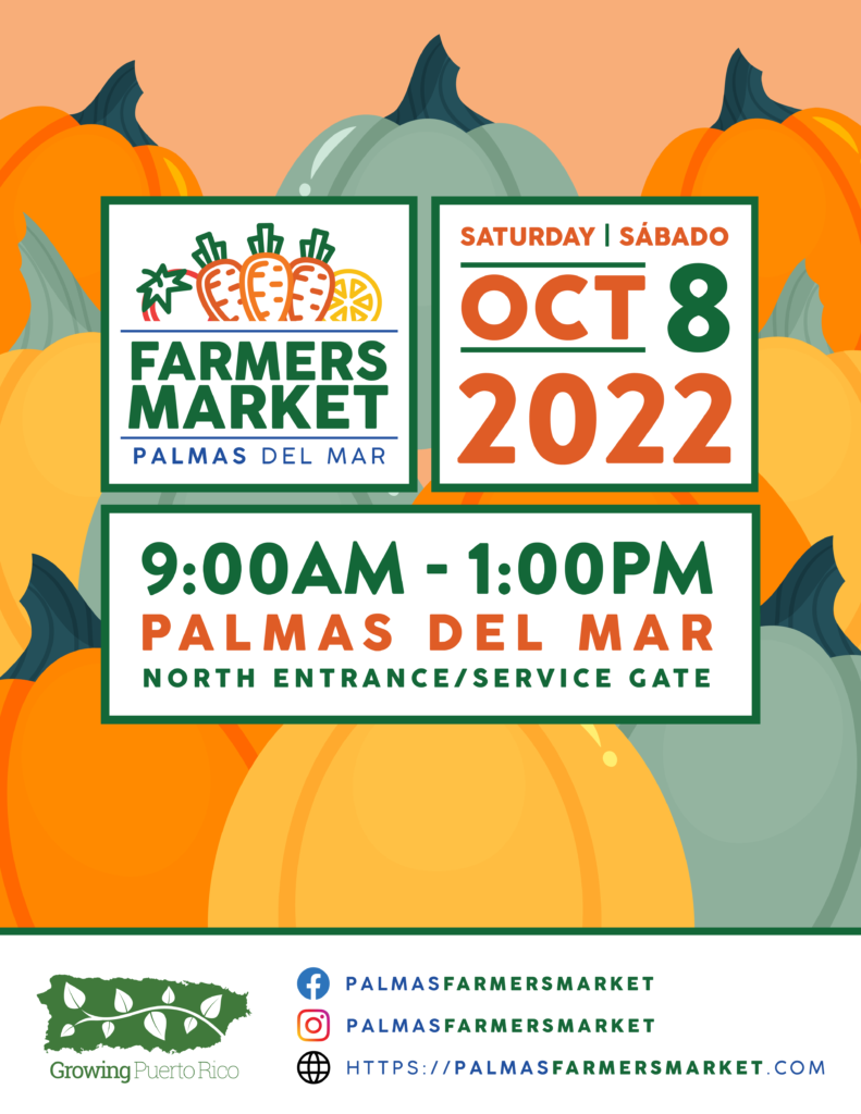 Palmas Farmers Market 2022 October 8 flyer