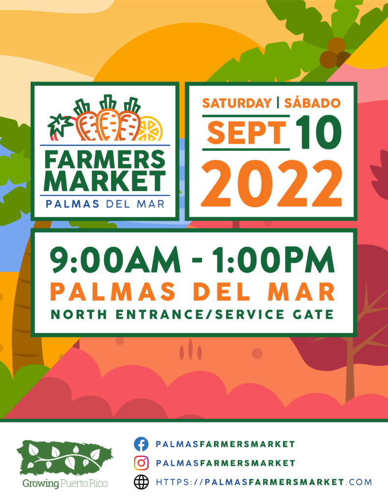 Palmas Farmers Market Saturday, September 10 2022 flyer