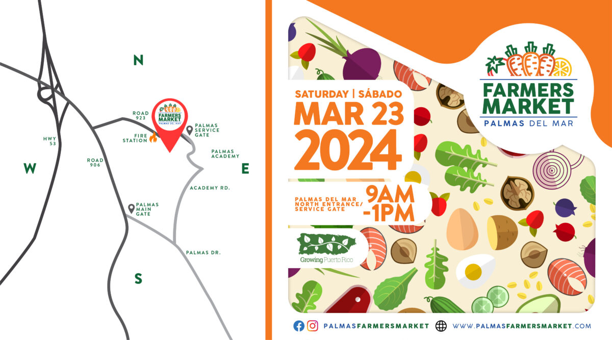 Palmas Farmers Market 2024 March 23 image with map