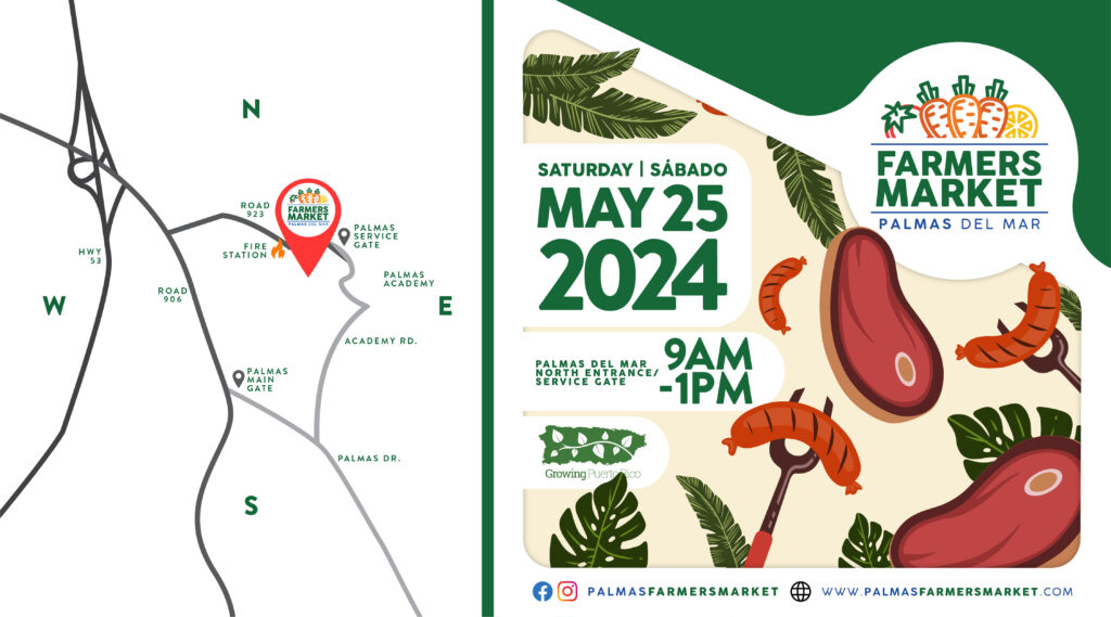 Palmas Farmers Market 2024 May 25 image with map