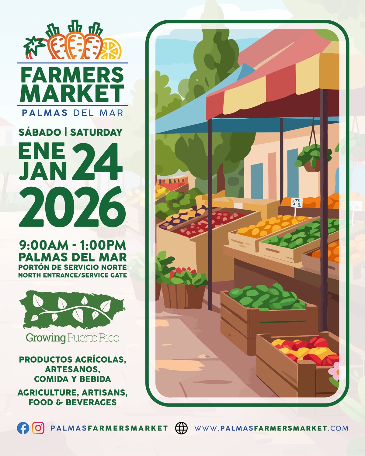Palmas Farmers Marlet 2026 January 24 enero promotion