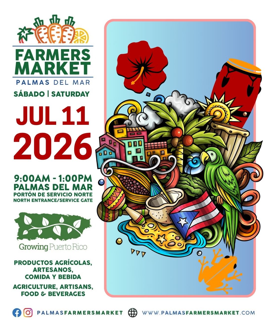 Palmas Farmers Market 2026 July 11 promo