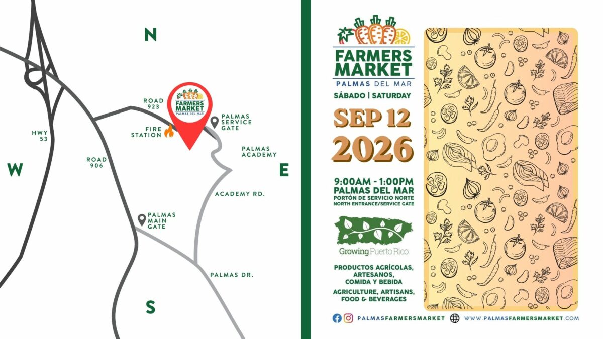 Palmas Farmers Market 2026 September 12 with map